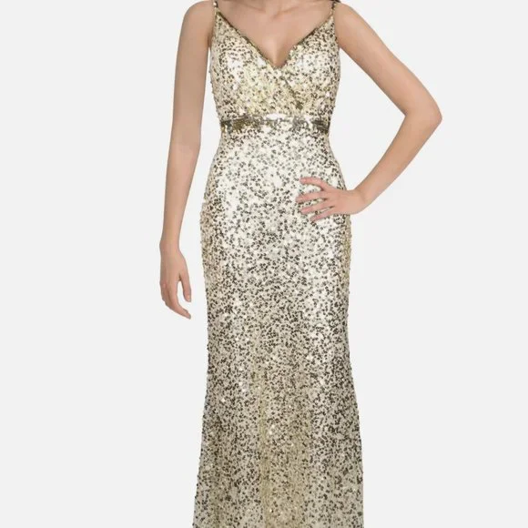 white and gold pregnancy dress Avril White Square Neck Maternity Maxi Dress with Split – Club L London main image 1
